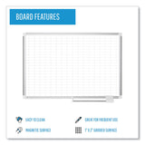 MasterVision® Gridded Magnetic Steel Dry Erase Planning Board, 1 x 2 Grid, 72 x 48, White Surface, Silver Aluminum Frame (BVCMA2792830) Each