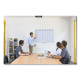 MasterVision® Gridded Magnetic Steel Dry Erase Planning Board, 1 x 2 Grid, 72 x 48, White Surface, Silver Aluminum Frame (BVCMA2792830) Each