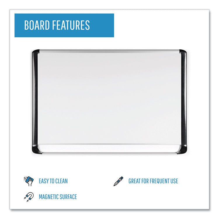 MasterVision® Gold Ultra Magnetic Dry Erase Boards, 48 x 36, White Surface, Black Aluminum Frame (BVCMVI050201) Each