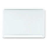 MasterVision® Gold Ultra Magnetic Dry Erase Boards, 72 x 48, White Surface, White Aluminum Frame (BVCMVI270205) Each