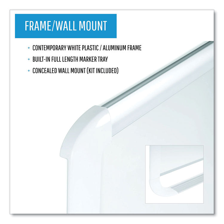 MasterVision® Gold Ultra Magnetic Dry Erase Boards, 72 x 48, White Surface, White Aluminum Frame (BVCMVI270205) Each