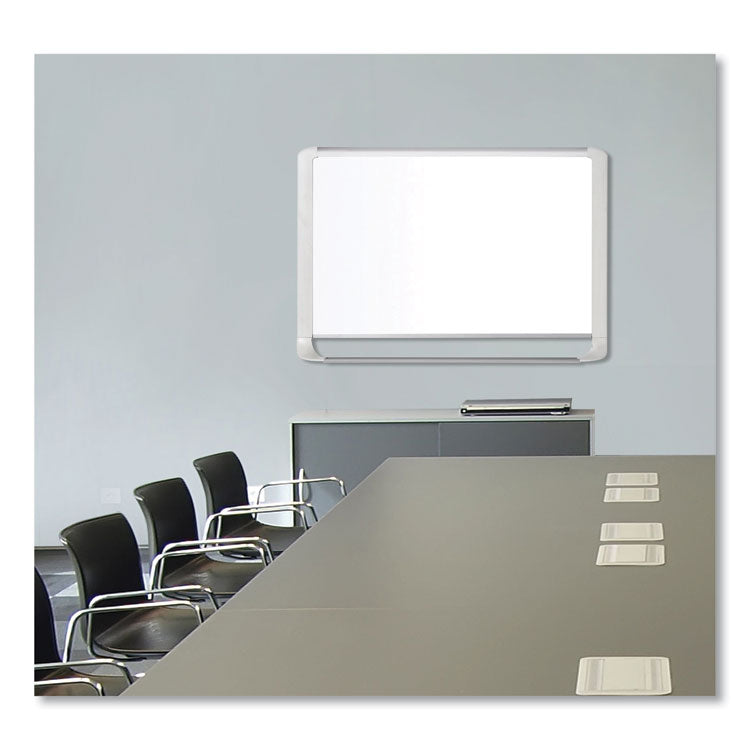 MasterVision® Gold Ultra Magnetic Dry Erase Boards, 72 x 48, White Surface, White Aluminum Frame (BVCMVI270205) Each