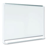 MasterVision® Gold Ultra Magnetic Dry Erase Boards, 72 x 48, White Surface, White Aluminum Frame (BVCMVI270205) Each