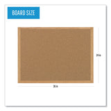 MasterVision® Earth Cork Board, 36 x 24, Tan Surface, Oak Wood Frame (BVCSB0420001233) Each