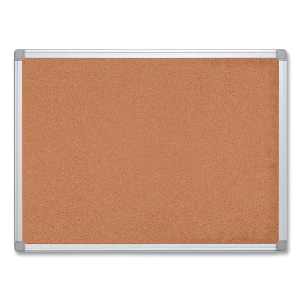 MasterVision® Earth Cork Board, 24 x 18, Tan Surface, Silver Aluminum Frame (BVCCA021790) Each