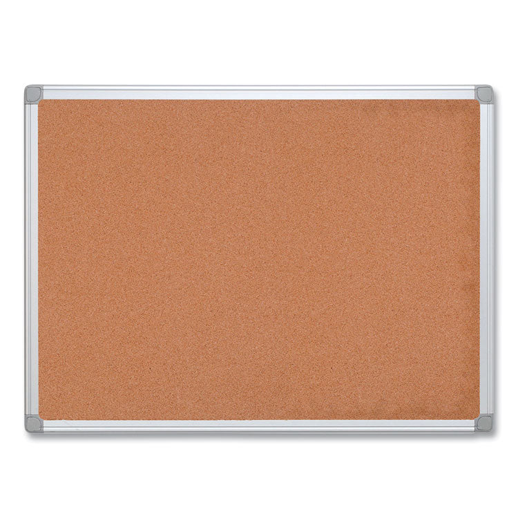 MasterVision® Earth Cork Board, 24 x 18, Tan Surface, Silver Aluminum Frame (BVCCA021790) Each