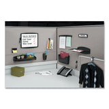 Fellowes® Plastic Partition Additions Nameplate, 9 x 0.75 x 2.5, Fabric Panel Mount, Dark Graphite (FEL75906)