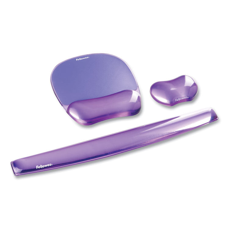 Fellowes® Gel Crystals Keyboard Wrist Rest, 18.5 x 2.25, Purple (FEL91437)