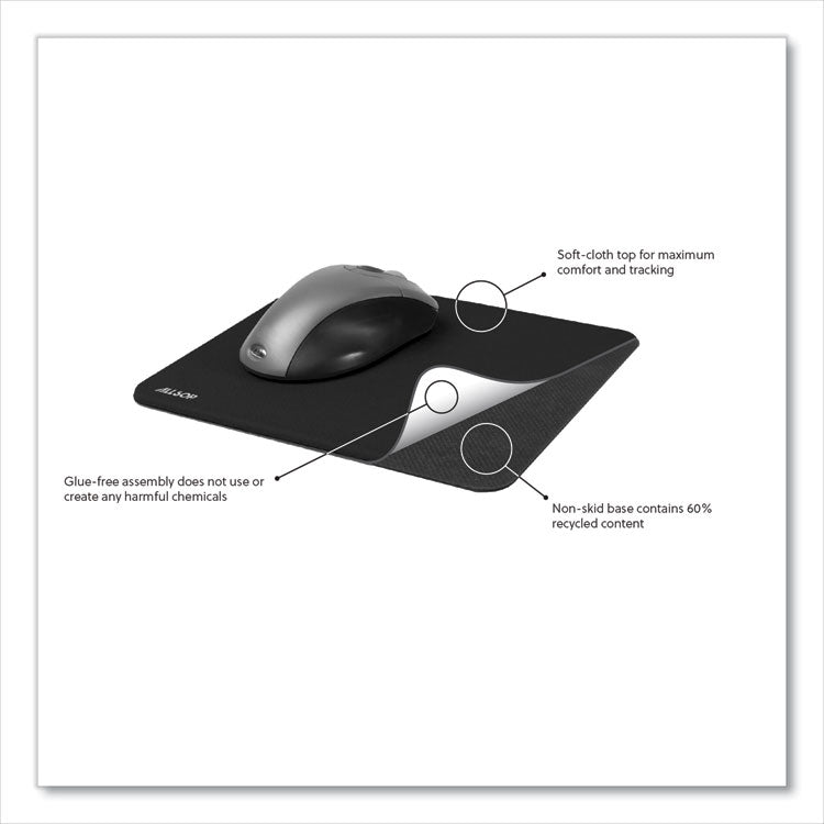 Allsop® Naturesmart Mouse Pad, 8.5 x 8, Leaf Raindrop Design (ASP31624) Each
