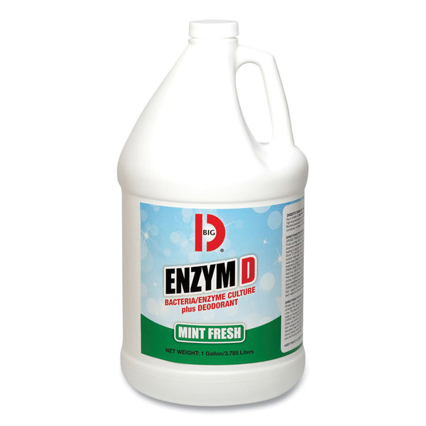 Big D Industries Enzym D Digester Deodorant, Mint, 1 gal, Bottle, 4/Carton (BGD1504) Case of 4