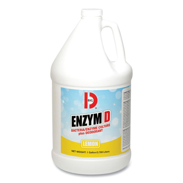 Big D Industries Enzym D Digester Liquid Deodorant, Lemon, 1 gal Bottle, 4/Carton (BGD1500)