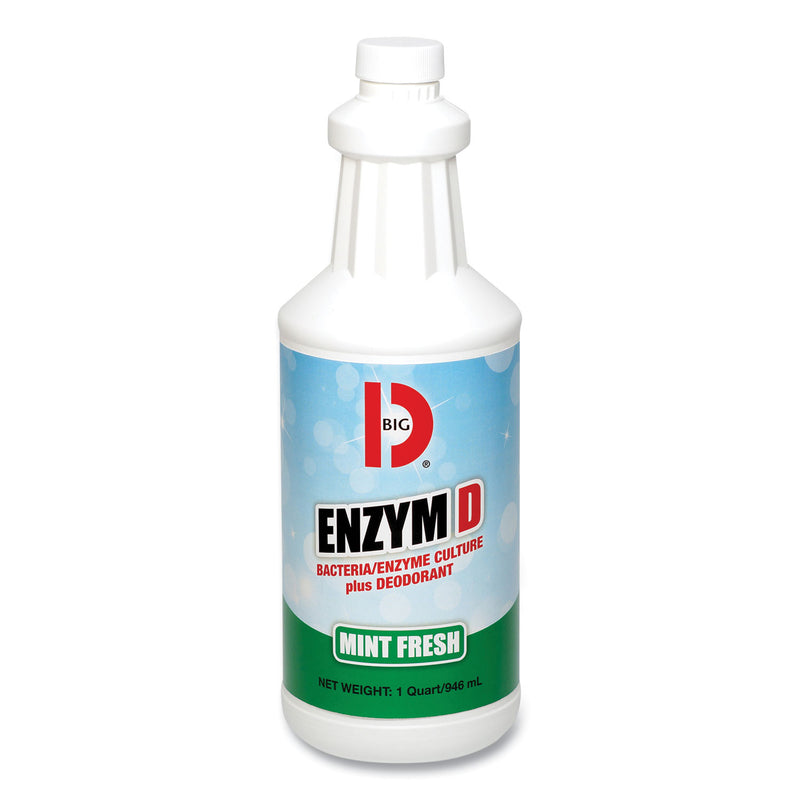 Big D Enzym D Digester Deodorant, Mint, 1qt, Bottle, 12/Carton (BGD504) Case of 12