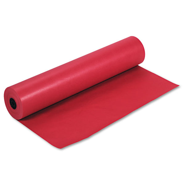 Pacon® Rainbow Duo-Finish Colored Kraft Paper, 35 lb Wrapping Weight, 36" x 1,000 ft, Scarlet (PAC63030) 1 Roll