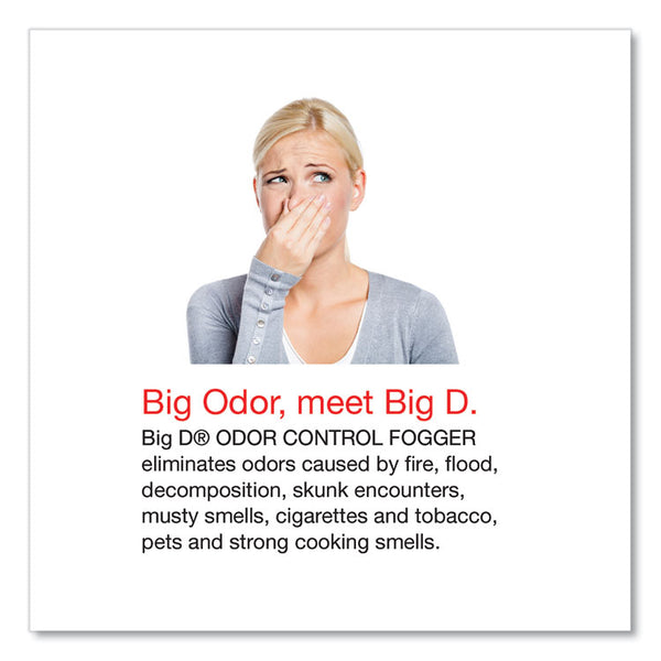 Big D Industries Odor Control Fogger, Original Scent, 5 oz Aerosol Spray, 12/Carton (BGD341)