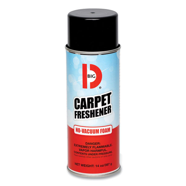 Big D Industries No-Vacuum Carpet Freshener, Fresh Scent, 14 oz Aerosol Spray, 12/Carton (BGD241) Case of 12