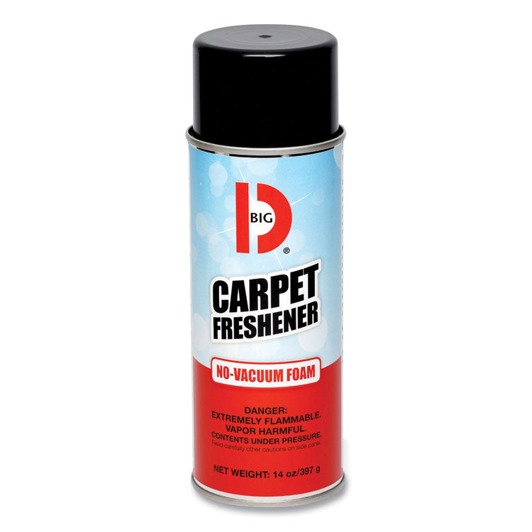 Big D Industries No-Vacuum Carpet Freshener, Fresh Scent, 14 oz Aerosol Spray, 12/Carton (BGD241) Case of 12