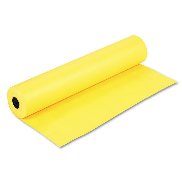 Pacon® Rainbow Duo-Finish Colored Kraft Paper, 35 lb Wrapping Weight, 36" x 1,000 ft, Canary (PAC63080) 1 Roll