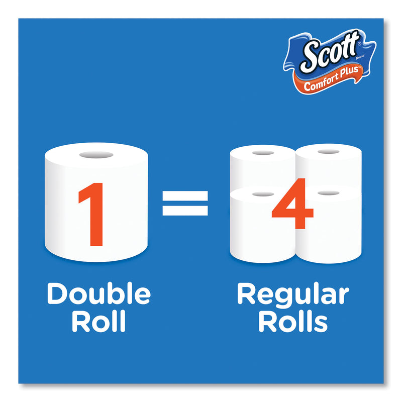 Scott® ComfortPlus Toilet Paper, Mega Roll, Septic Safe, 1-Ply, White, 425 Sheets/Roll, 12 Rolls/Pack (KCM54245) Case of 24