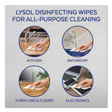 LYSOL® Brand Disinfecting Wipes, 1-Ply, 7 x 7.25, Lemon and Lime Blossom, White, 80 Wipes/Canister (RAC77182EA)