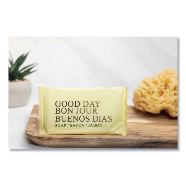 Good Day™ Amenity Bar Soap, Pleasant Scent, # 1 1/2 Individually Wrapped Bar, 500/Carton (GTP390150A) Case of 500