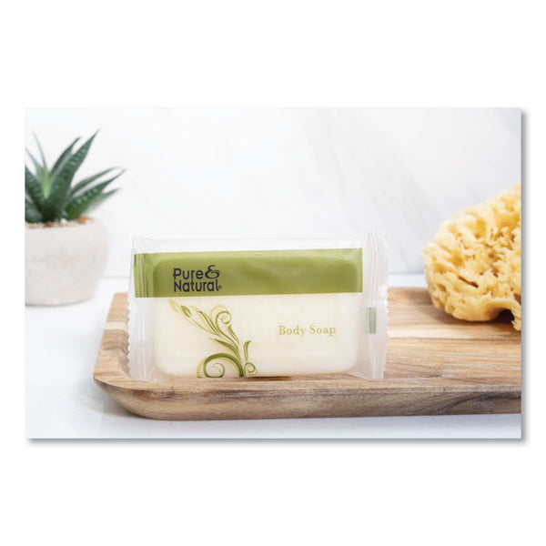 Pure & Natural™ Body and Facial Soap, Fresh Scent, # 1 1/2 Flow Wrap Bar, 500/Carton (PNN500150) Case of 500