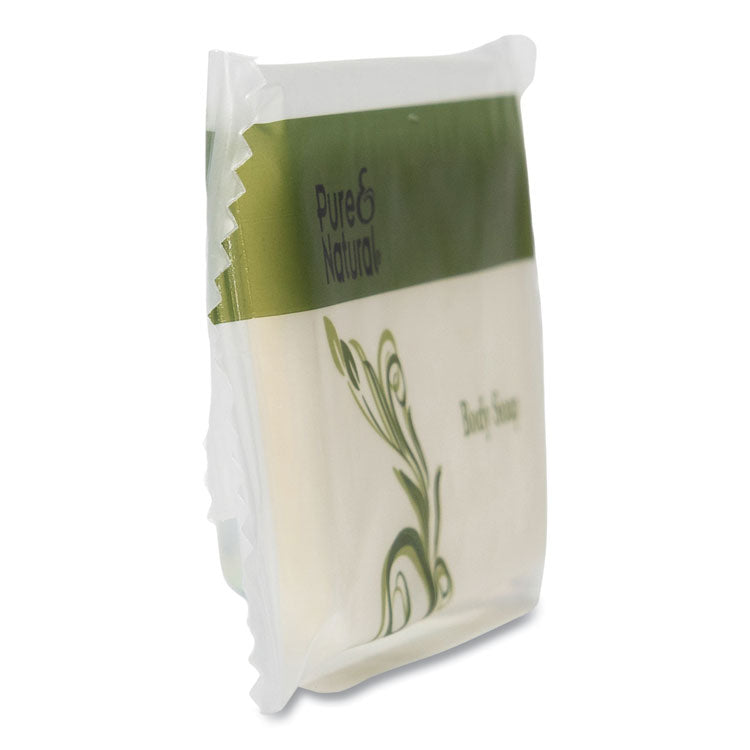 Pure & Natural™ Body and Facial Soap, Fresh Scent, # 1 1/2 Flow Wrap Bar, 500/Carton (PNN500150) Case of 500