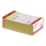 Universal® Perforated Ruled Writing Pads, Narrow Rule, Red Headband, 50 Canary-Yellow 5 x 8 Sheets, Dozen (UNV46200)