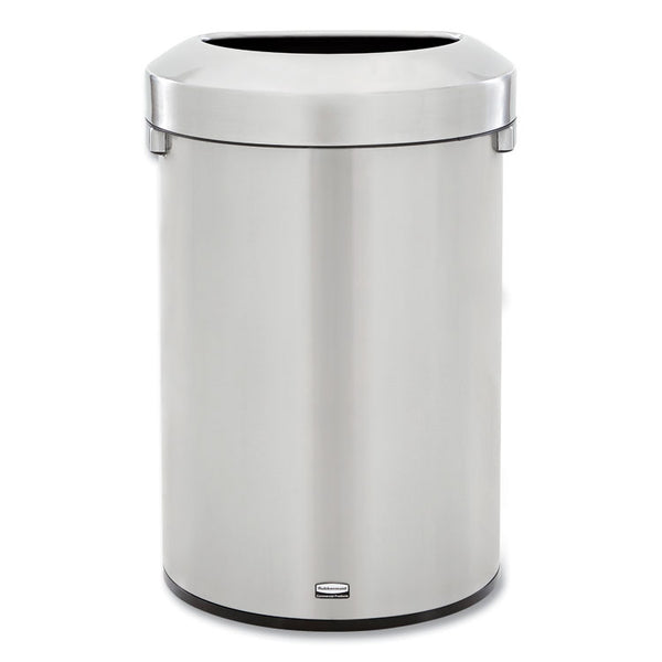 Rubbermaid® Commercial Refine Series Waste Receptacle, 21 gal, Plastic/Stainless Steel (RCP2147582) Each