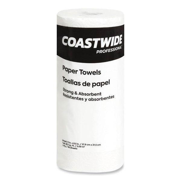 Coastwide Professional™ Kitchen Roll Paper Towels, 2-Ply, 11 x 8.5, White, 85 Sheets/Roll, 30 Rolls/Carton (CWZ21810CT)
