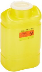 BD™ Chemotherapy Waste Container Yellow Base 18 H X 10-1/2 W X 7-1/2 D Inch Vertical Entry 5 Gallon (152482_EA) 1/EA