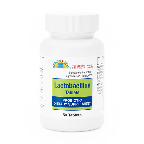 HEALTHSTAR® Probiotic Dietary Supplement 50 per Bottle Tablet (1039130_CS) 600/CS