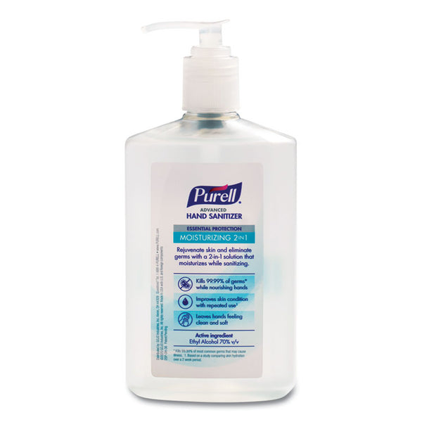 PURELL® 2 in 1 Moisturizing Advanced Hand Sanitizer Gel, Clean Scent, 12 oz Pump Bottle, Clean Scent (GOJ369812)