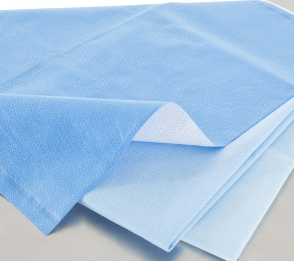 QUICK CHECK* H100 Sterilization Wrap White / Blue 15 X 15 Inch Dual Layer SMS Polypropylene Steam / EO Gas / Hydrogen Peroxide (840352_CS) 480/CS