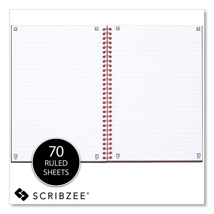 Black n' Red™ Hardcover Twinwire Notebooks, SCRIBZEE Compatible, 1-Subject, Wide/Legal Rule, Black Cover, (70) 9.88 x 6.88 Sheets (JDK400110532) Each