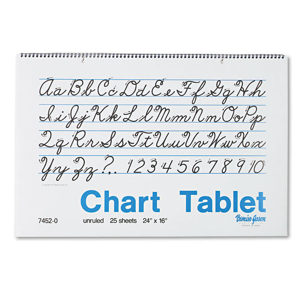 Pacon® Chart Tablets, Unruled, 24 x 16, White, 25 Sheets (PAC74520)