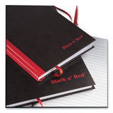 Black n' Red™ Hardcover Casebound Notebooks, SCRIBZEE Compatible, 1-Subject, Wide/Legal Rule, Black Cover, (96) 8.25 x 5.63 Sheets (JDKE66857) Each