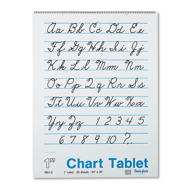 Pacon® Chart Tablets, Presentation Format (1" Rule), 24 x 32, White, 25 Sheets (PAC74610)