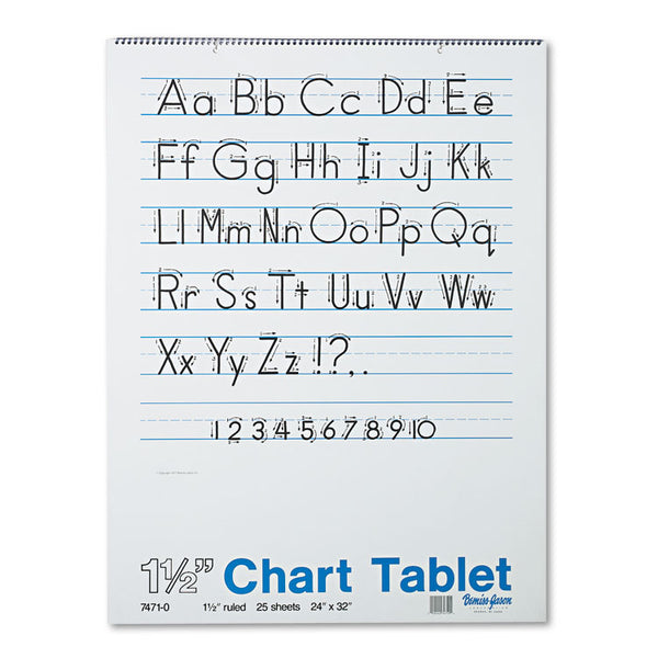 Pacon® Chart Tablets, Presentation Format (1.5" Rule), 24 x 32, White, 25 Sheets (PAC74710)