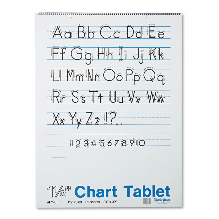 Pacon® Chart Tablets, Presentation Format (1.5" Rule), 24 x 32, White, 25 Sheets (PAC74710)