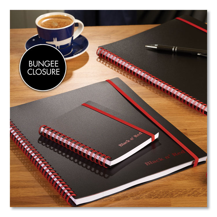 Black n' Red™ Flexible Cover Twinwire Notebooks, SCRIBZEE Compatible, 1-Subject, Wide/Legal Rule, Black Cover, (70) 8.25 x 5.63 Sheets (JDKC67009) Each