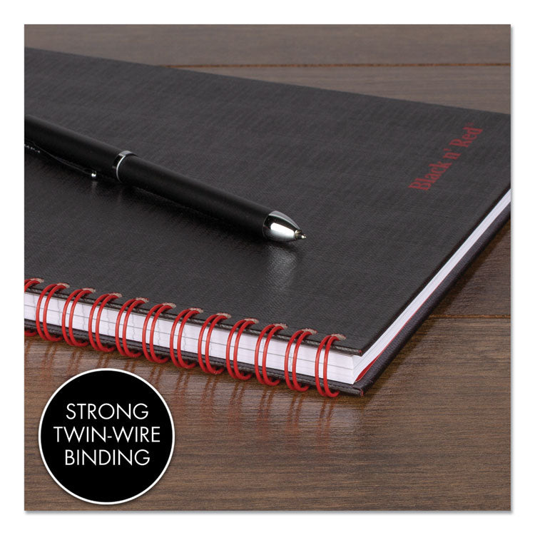 Black n' Red™ Hardcover Twinwire Notebooks, SCRIBZEE Compatible, 1-Subject, Wide/Legal Rule, Black Cover, (70) 9.88 x 6.88 Sheets (JDK400110532) Each