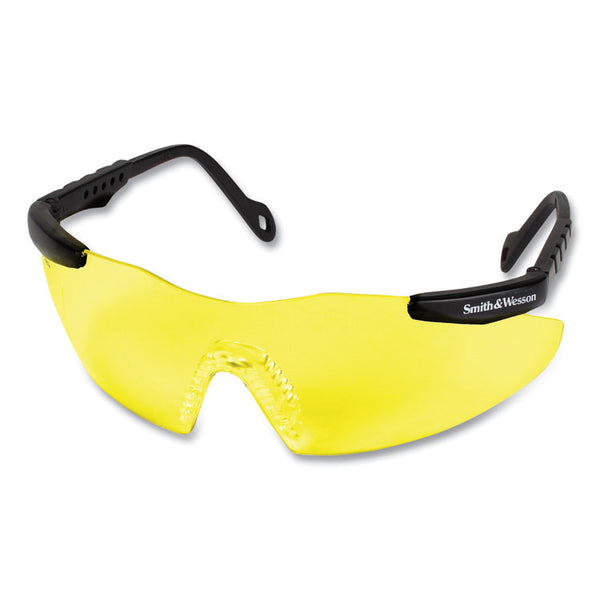 Smith & Wesson® Magnum 3G Safety Eyewear, Black Frame, Yellow/Amber Lens, 12/Box (KCC19826) Case of 12