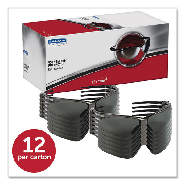 KleenGuard™ Nemesis Safety Glasses, Gunmetal Frame, Smoke Lens, 12/Box (KCC28635) Case of 12