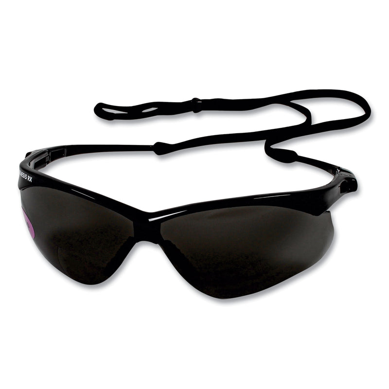 KleenGuard™ V60 Nemesis Rx Reader Safety Glasses, Black Frame, Smoke Lens, +2.5 Diopter Strength, 6/Box (ANS22519) Each