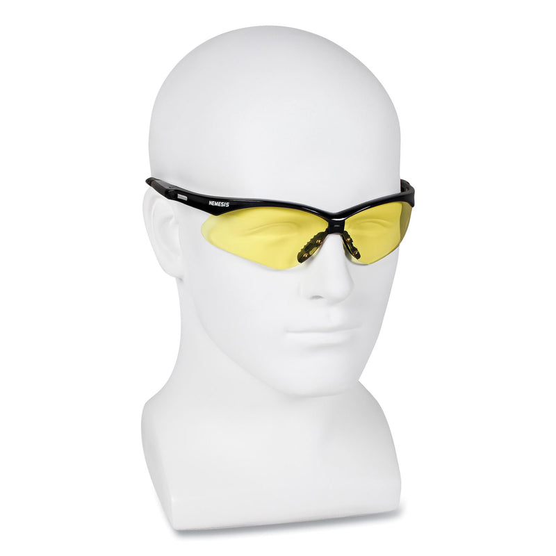 KleenGuard™ Nemesis Safety Glasses, Black Frame, Amber Lens, 12/Box (ANS22476) Each