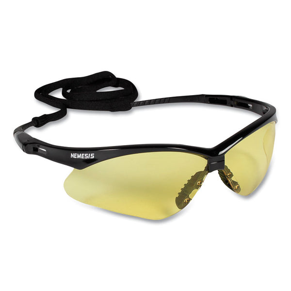 KleenGuard™ Nemesis Safety Glasses, Black Frame, Amber Lens, 12/Box (KCC22476) Case of 12