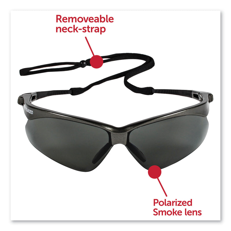 KleenGuard™ Nemesis Safety Glasses, Gunmetal Frame, Smoke Lens, 12/Box (ANS28635) Each