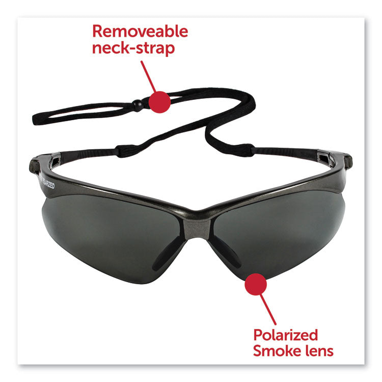 KleenGuard™ Nemesis Safety Glasses, Gunmetal Frame, Smoke Lens, 12/Box (KCC28635) Case of 12