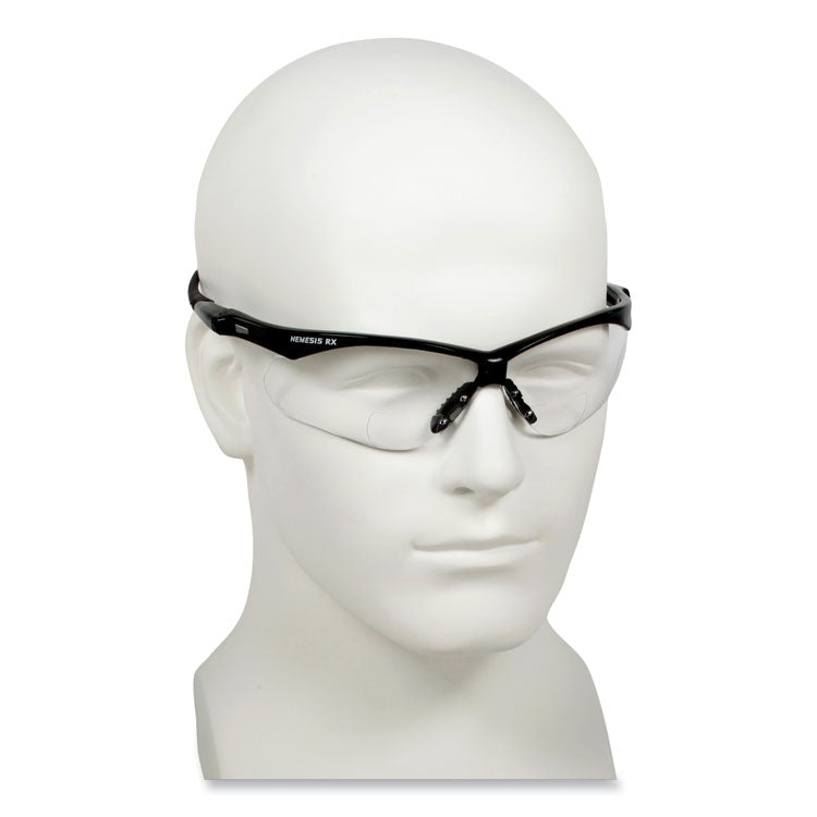 KleenGuard™ V60 Nemesis Rx Reader Safety Glasses, Black Frame, Clear Lens, +3.0 Diopter Strength, 6/Box (KCC28630) Case of 12