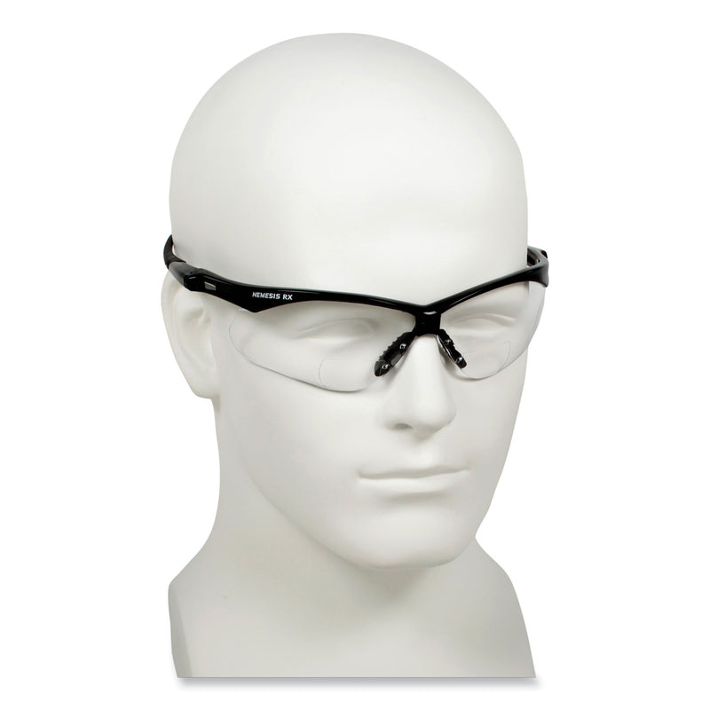 KleenGuard™ V60 Nemesis Rx Reader Safety Glasses, Black Frame, Clear Lens, +3.0 Diopter Strength, 6/Box (ANS28630) Box of 6